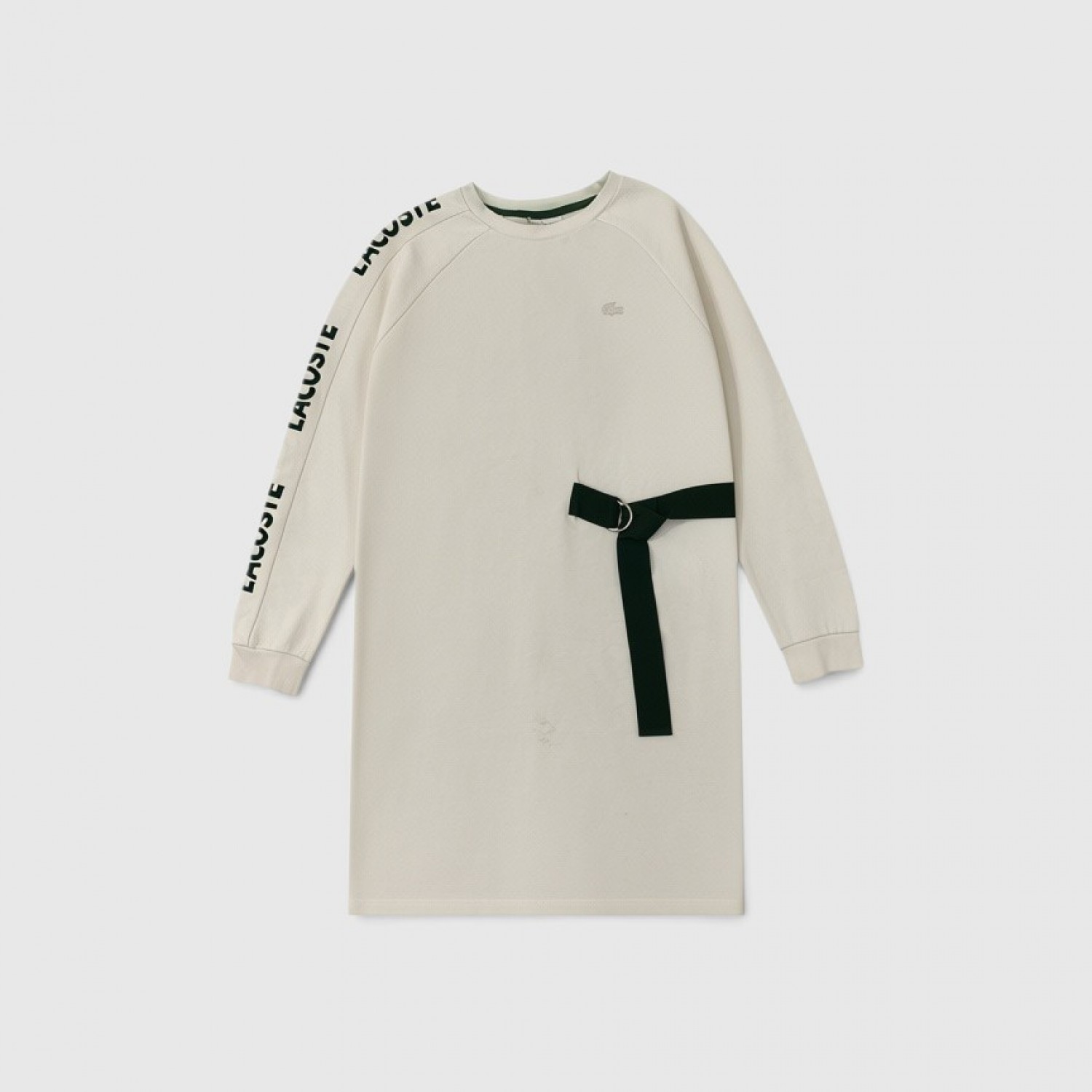 Lacoste Γυναικείο Φόρεμα Φούτερ Εκρού με Ζώνη / Pre-Owned